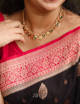 PP101639 - Gold tone Lakhmi coin & Mango Palakka Necklace with Earrings set 2-Zilmor